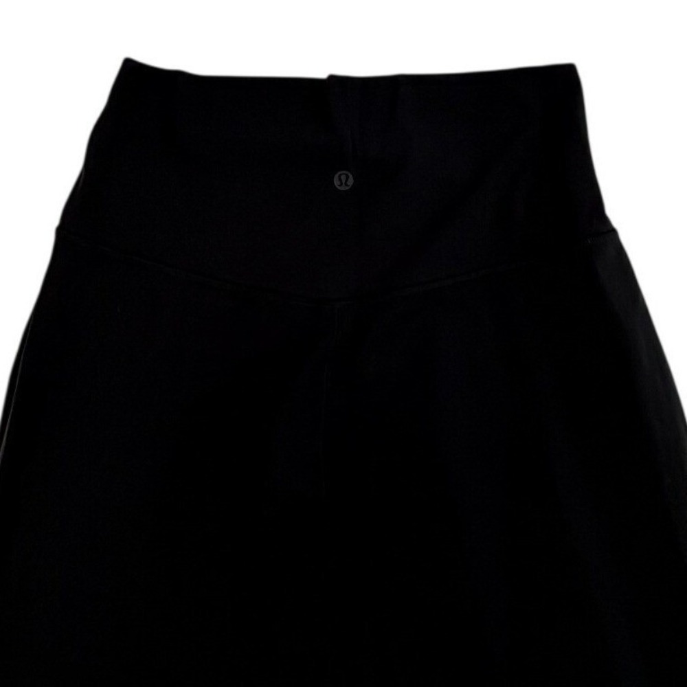Lululemon Nulu High-Rise Slim Fit Midi Skirt Black  Womens Size 8 - Picture 4 of 6